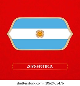 flag of Argentina is made in Football style