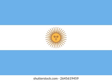 Bandeira da Argentina. Bandeira Nacional da Argentina. Ilustração de vetor.