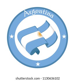 Flag of Argentina on a label
