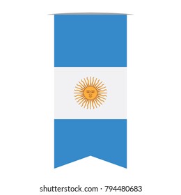 Flag of Argentina on a white background, Vector illustration