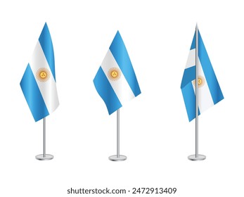 Flagge Argentiniens mit Silberpfahl