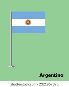 Flag of Argentina, Table Flag of Argentina, Vector Illustration.