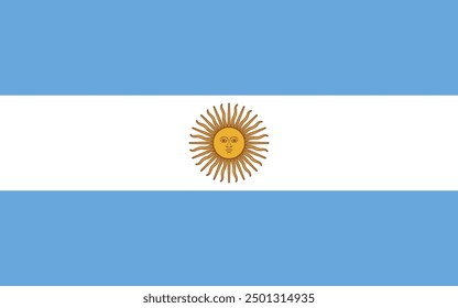 The flag of Argentina, vector design