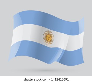Flag of Argentina, vector eps 10 illustration