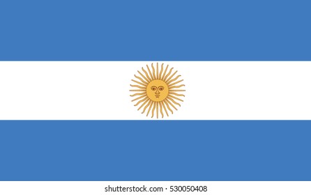 flag of argentina vector icon illustration eps10