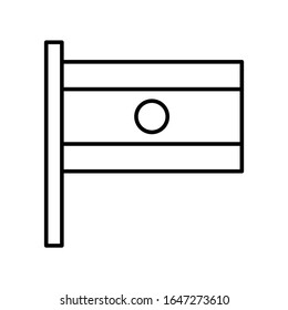 Flagge von argentina Vektorillustration Symbol Symbol auf weißem Hintergrund. Perfekte Nutzung für Website, Muster, Design, etc.
