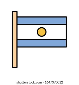 flag of argentina vector icon logo illustration on white background. Perfect use for website, pattern, design, etc.