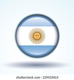  Flag of Argentina, vector illustration