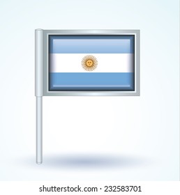 Flag of Argentina, vector illustration