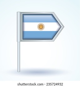 Flag of Argentina, vector illustration