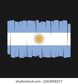Ilustración vectorial de la bandera argentina