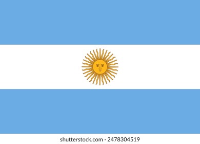 Flagge Argentiniens. Vektorillustration