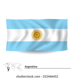 Flag of Argentina - vector illustration