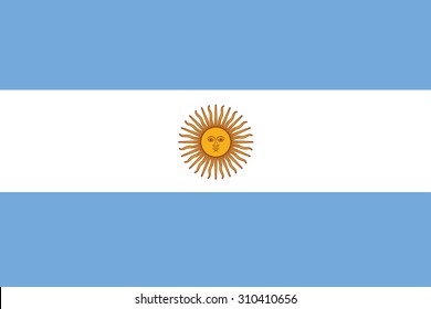 Flag of Argentina. Vector illustration.
