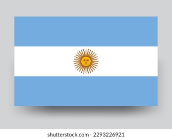 Flag of Argentina vector illustration badge and banner template 