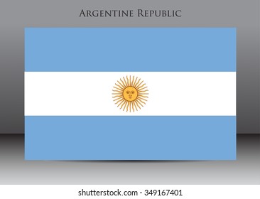 Flag of Argentina.Argentina flag vector illustration.