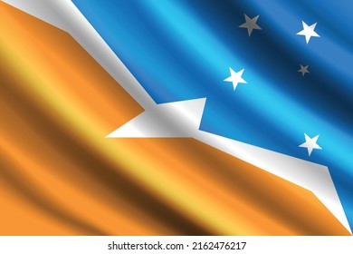 Flag of argentine antarctica vector illustration, argentine antarctica wavy flag, 