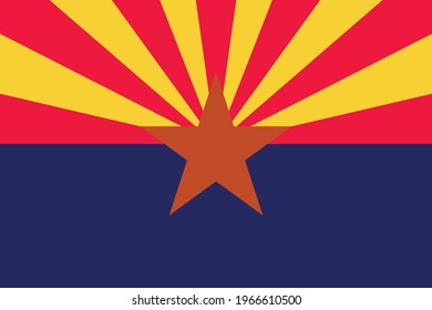 Flag of Arizona, federal state of United States of America