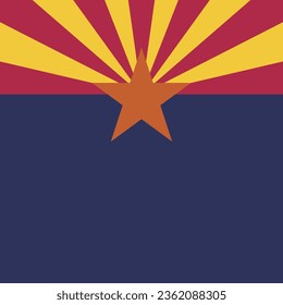 The flag of Arizona. Flag icon. Standard color. A square flag. Computer illustration. Digital illustration. Vector illustration.