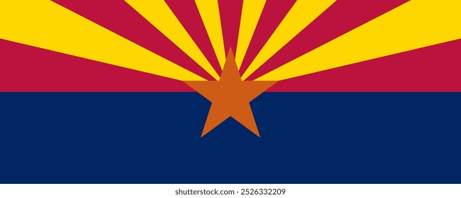 Bandeira of Arizona, versão longa, Vetor Images