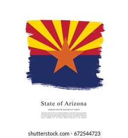 Flag of Arizona. United States of America