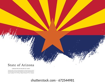 Flag of Arizona. United States of America