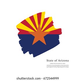 Flag of Arizona. United States of America