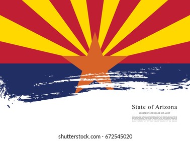 Flag of Arizona. United States of America