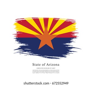 Flag of Arizona. United States of America