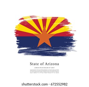 Flag of Arizona. United States of America