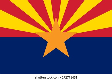 Flag Of Arizona - Vector Illustration.