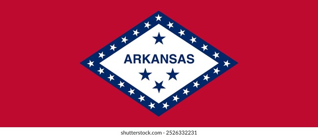 Flag of Arkansas, long version, Vector Images