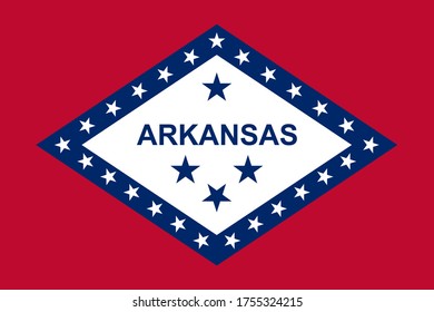 flag of arkansas. proportion 2:3