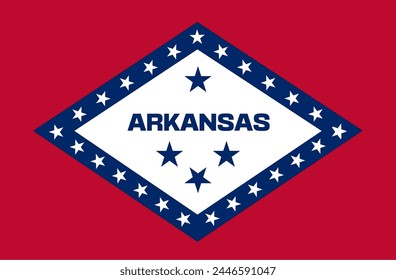 Flag of Arkansas, symbol of the US State