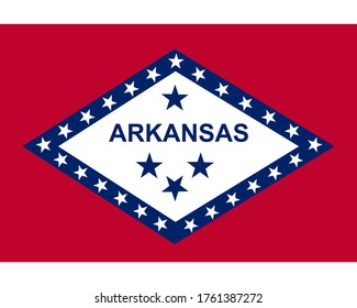Flag of Arkansas as vector illustration