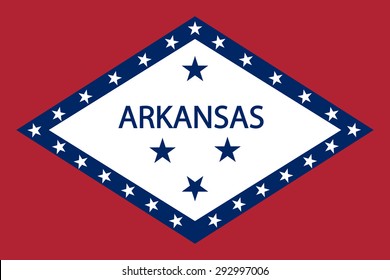 Flag of Arkansas - vector illustration.