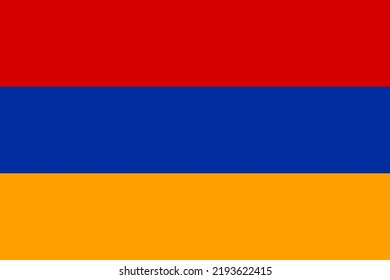 Flag of Armenia. Armenian national banner and patriotic symbol. Official colors. Flat vector illustration.