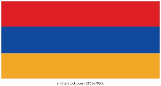 Flag of Armenia. Armenian national symbol in official colors. Template icon. Abstract vector background.