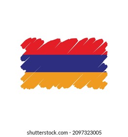Flag of Armenia, brush stroke background