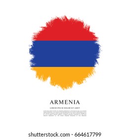 Flag of Armenia, brush stroke background