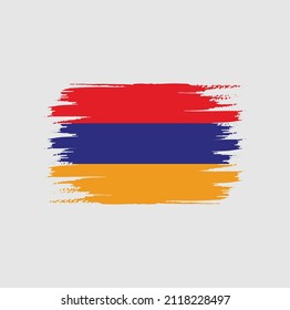 Bandera de Armenia con estilo de pincel