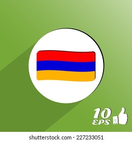 Flag of Armenia. Flat style. Made in vector