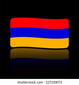 Flag of Armenia. Flat style. Made in vector