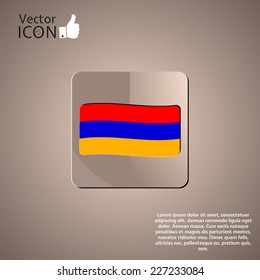 Flag of Armenia. Flat style. Made in vector