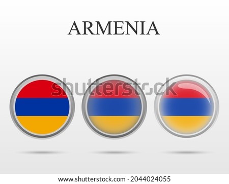 Flag of Armenia in the form of a circle