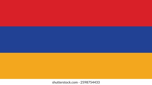 Flag of Armenia, National Republic of Armenia flag, The capital city is Yerevan. Armenia flag state symbol isolated on background national banner. Greeting card National Independence Day 