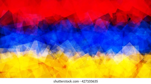 Flag of Armenia (Republic of Armenia) in Vector Square Design