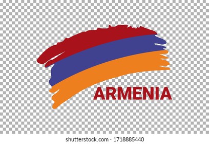 Flag of Armenia with transparent background