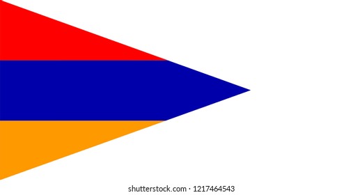 Flag Of Armenia  Triangle vector illustration