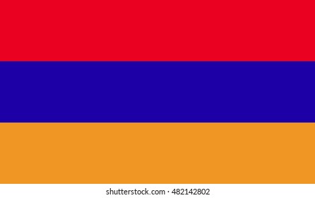 Flag of Armenia Vector. Accurate dimensions, element proportions and colors